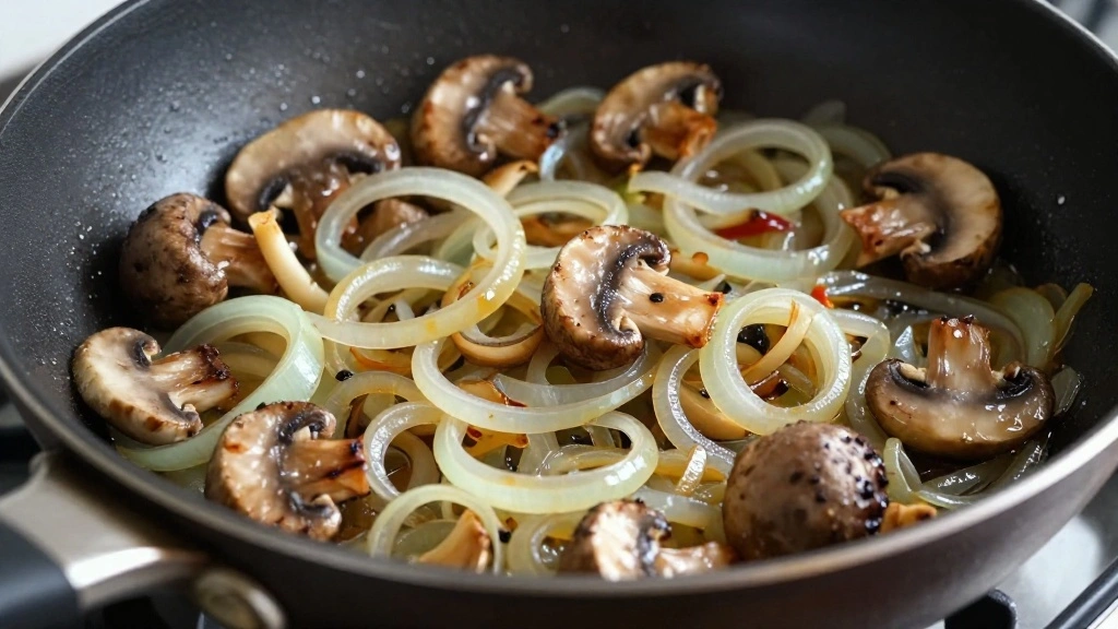 How to Make Classic Beef Stroganoff: A Comfort Food Winner - Step 3: Cook the Vegetables 1