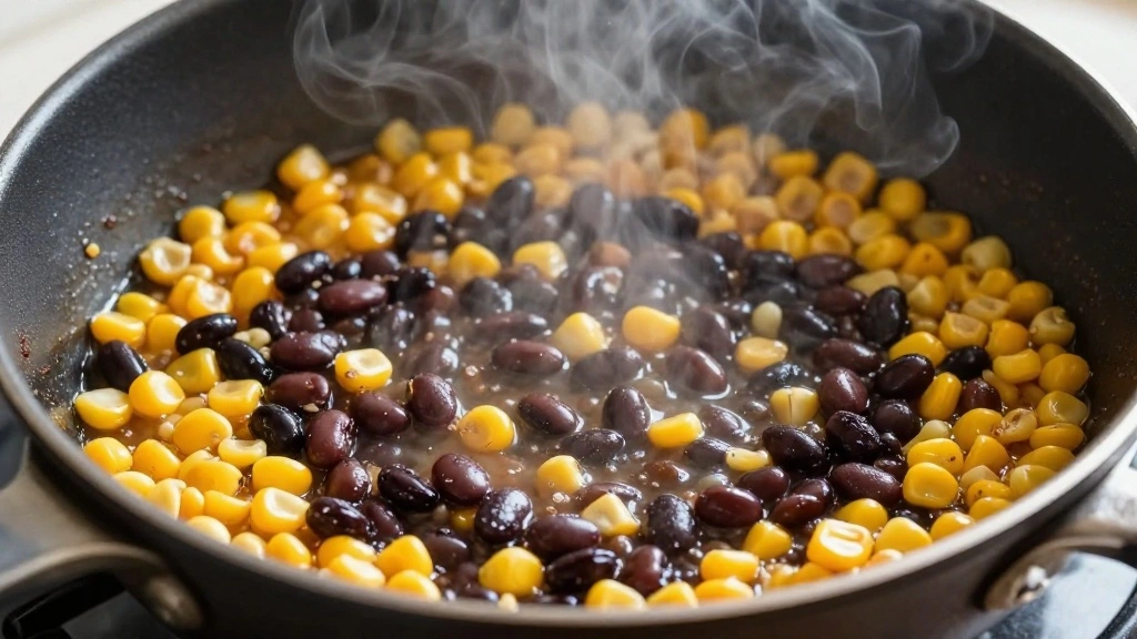 Quick and Easy Vegan Taco Salad: Perfect for Busy Weeknights - Step 2: Warm the Beans and Corn 1