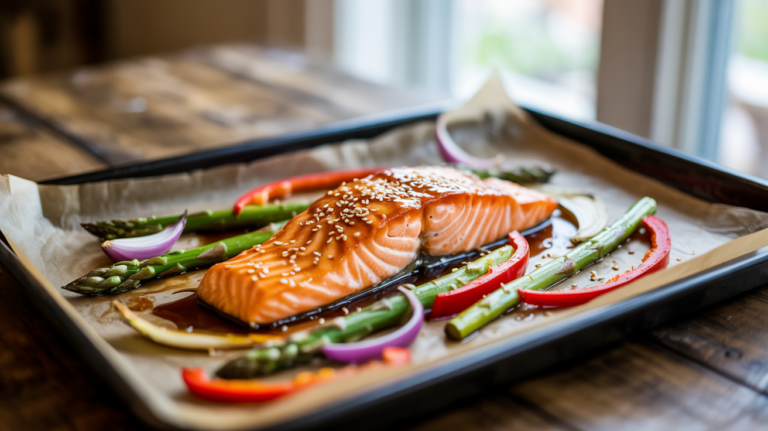 Sheet Pan Teriyaki Salmon Recipe – Easy One Pan Dinner