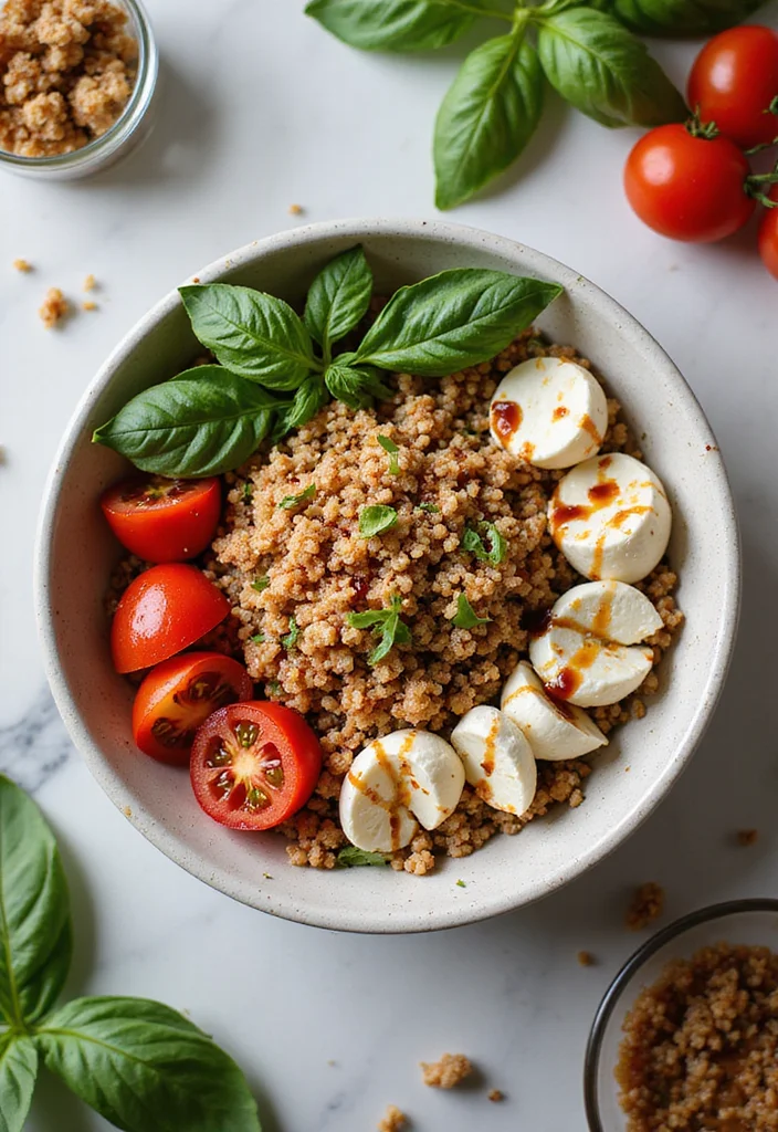 15 Healthy Meal Prep Ideas That Will Transform Your Week (You Won't Believe #8!) - 14. Caprese Quinoa Bowl 1