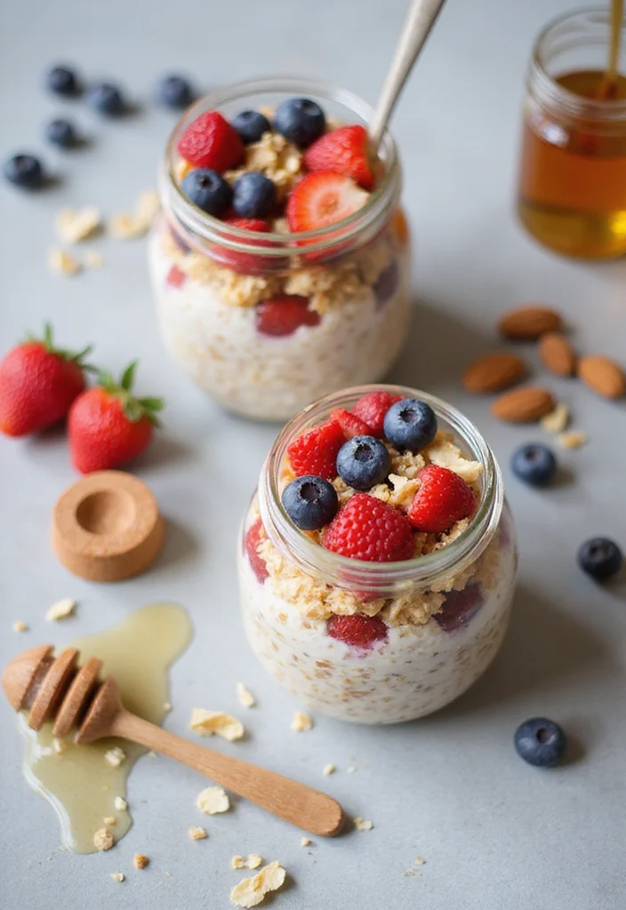 15 Healthy Meal Prep Ideas That Will Transform Your Week (You Won't Believe #8!) - 5. Overnight Oats with Fruit & Nuts 1