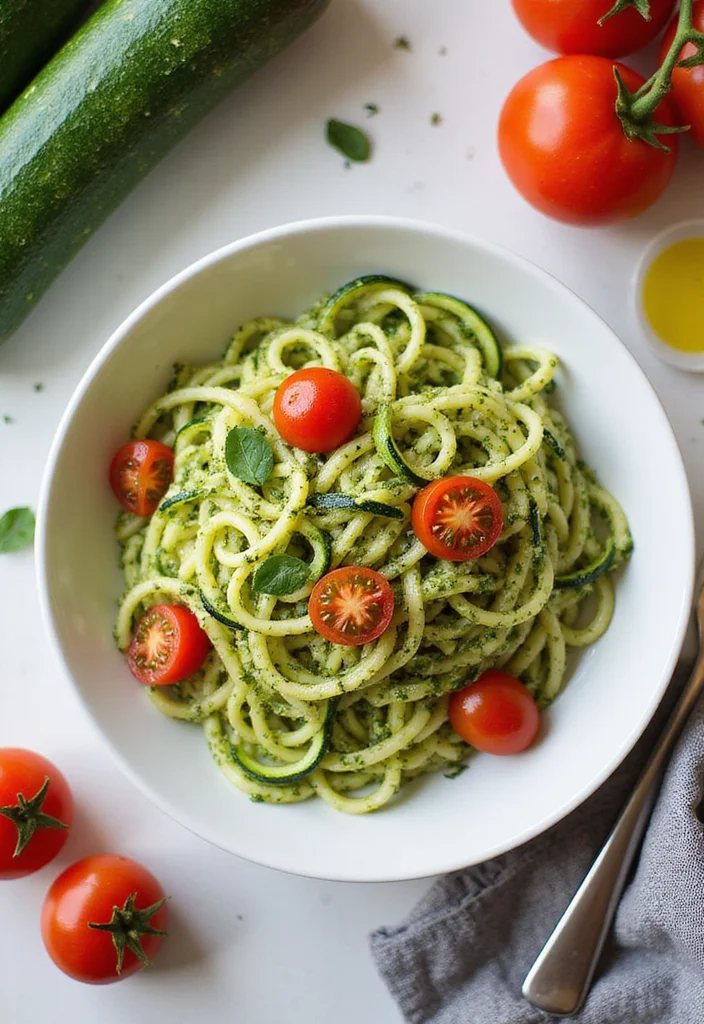15 Healthy Meal Prep Ideas That Will Transform Your Week (You Won't Believe #8!) - 6. Zucchini Noodles with Pesto 1