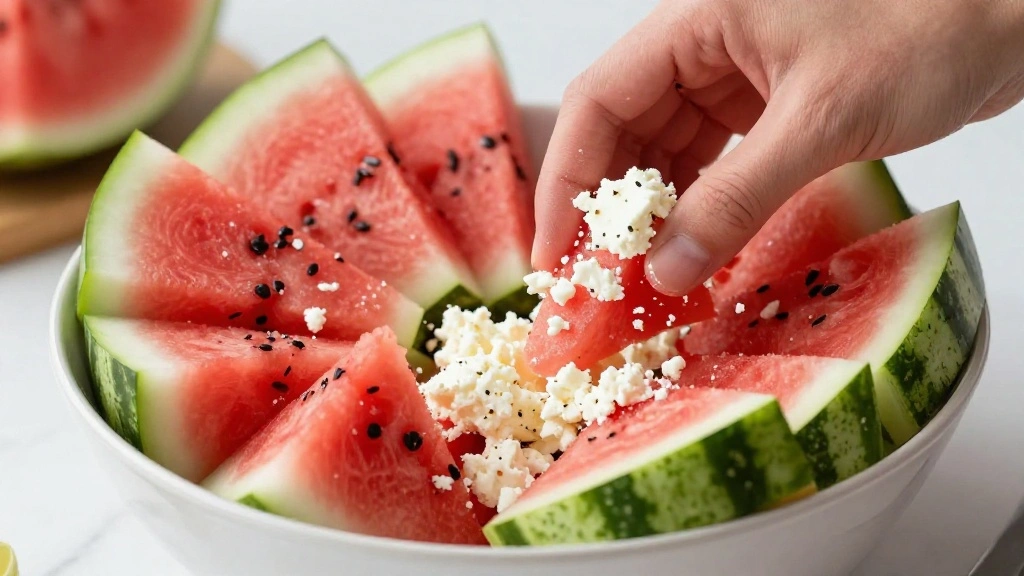 Chilling Summer Watermelon Feta Salad: Refreshing and Perfect for Picnics - Step 4: Prepare the Feta Cheese 1