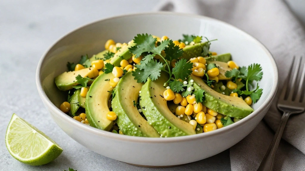 How to Make a Refreshing Avocado Corn Salad: Your New Favorite Side Dish - Step 7: Garnish the Salad 1