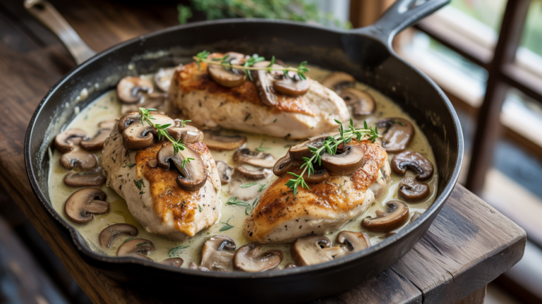 Creamy Mushroom Chicken Recipe – Easy 30-Minute Dinner