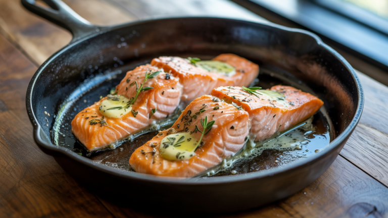 Crispy Garlic Butter Salmon Recipe – Easy 20 Minute Dinner