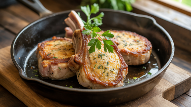 Garlic Parmesan Pork Chops – Juicy & Crispy Recipe
