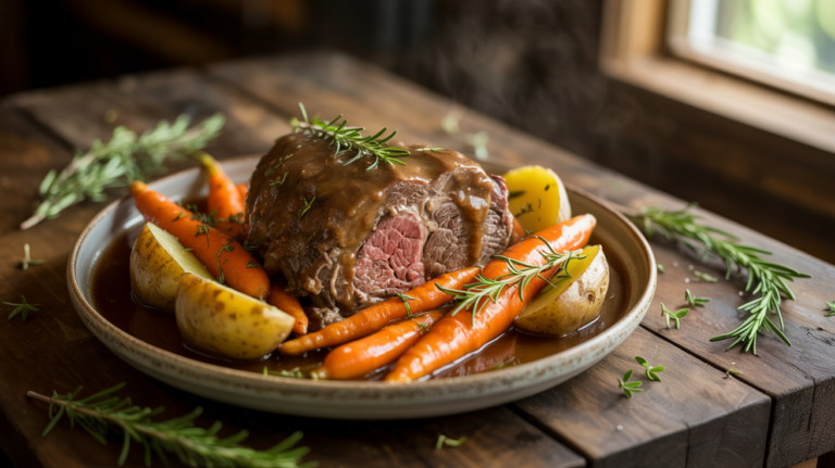 Slow Cooker Pot Roast Recipe – Tender & Flavorful
