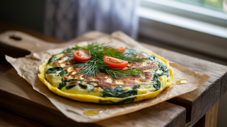 Spinach Feta Omelette Recipe – Fluffy & Delicious