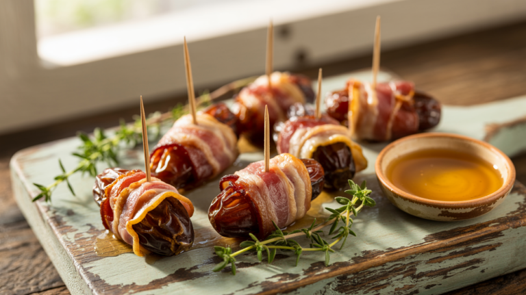 Air Fryer Bacon Wrapped Dates (Easy Appetizer)
