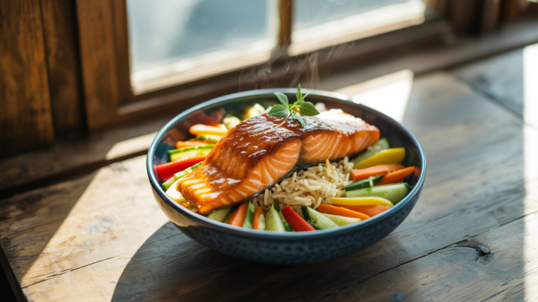 Easy Honey Glazed Salmon Bowl Recipe – Ready in 30 Minutes