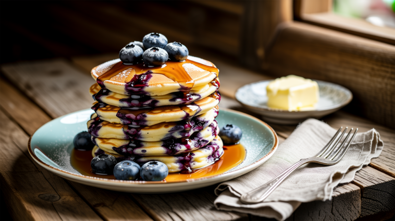 Fluffy Blueberry Pancakes Recipe – Perfect Every Time