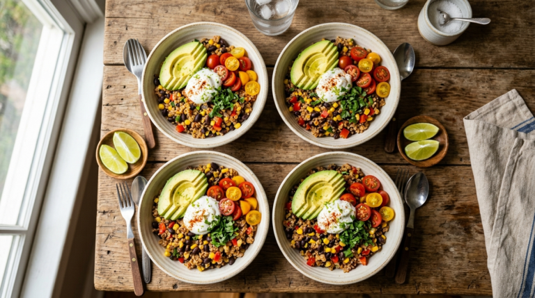 Quinoa Black Bean Bowl Recipe (Easy & Healthy)