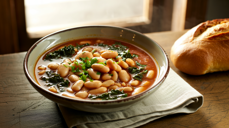 Slow Cooker Tuscan White Bean Soup Recipe