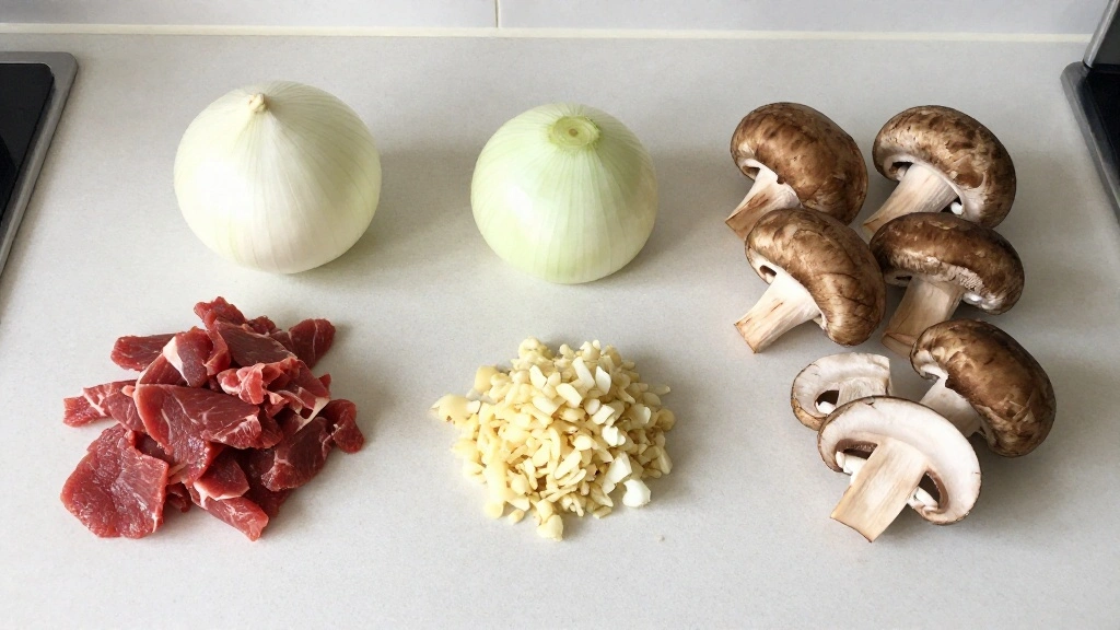 Classic Beef Stroganoff: A Comforting Family Favorite - Step 1: Prepare Ingredients 1
