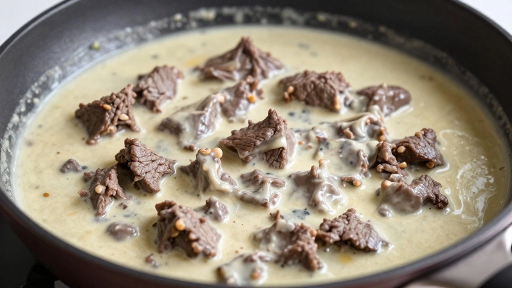 Classic Beef Stroganoff: A Comforting Family Favorite - Step 7: Combine and Simmer 1