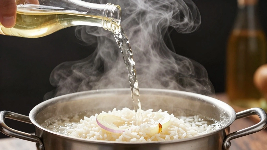 Cozy Up with Creamy Pumpkin Risotto for Fall Nights - Step 5: Deglaze with White Wine 1