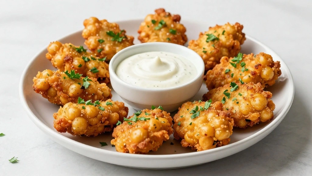 Crispy Mediterranean Chickpea Fritters: Flavor-Packed Appetizers - Step 7: Garnish and Serve 1