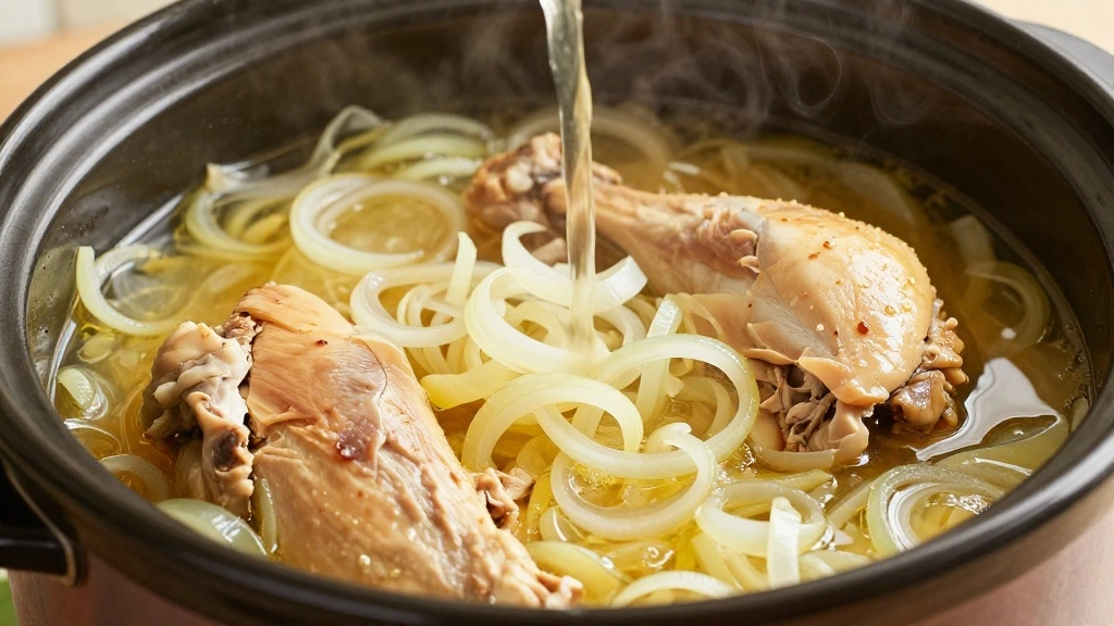 Easy Slow Cooker Chicken Tacos: A Simple Recipe for Busy Weeknights - Step 5: Pour in the Broth 1