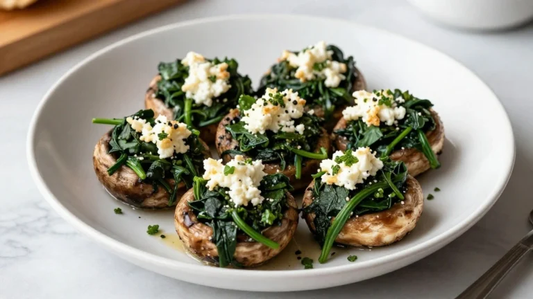 Easy and Flavorful Spinach and Feta Stuffed Mushrooms: Perfect Party Appetizer