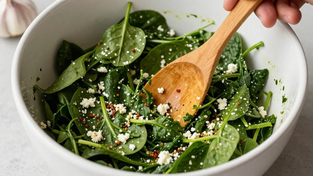 Easy and Flavorful Spinach and Feta Stuffed Mushrooms: Perfect Party Appetizer - Step 3: Mix Filling Ingredients 1