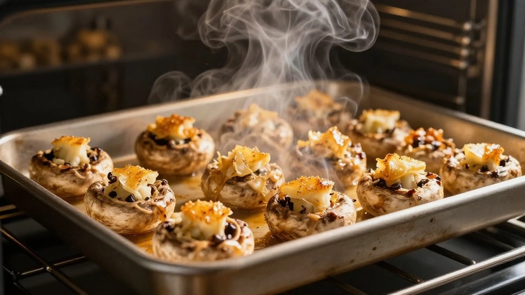 Easy and Flavorful Spinach and Feta Stuffed Mushrooms: Perfect Party Appetizer - Step 6: Bake the Mushrooms 1
