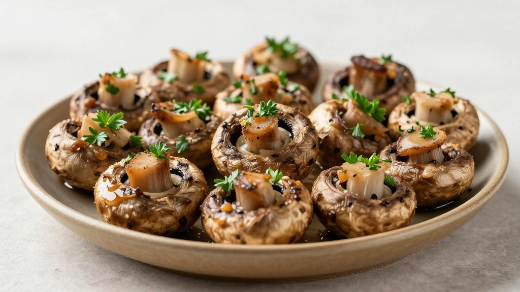 Easy and Flavorful Spinach and Feta Stuffed Mushrooms: Perfect Party Appetizer - Step 7: Garnish and Serve 1