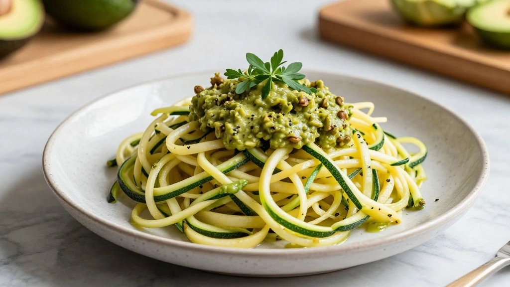 Healthy Zucchini Noodles with Avocado Pesto: A Keto-Friendly Delight