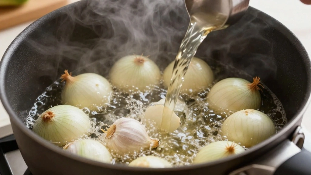 How to Make Classic French Onion Soup: A Comforting Bowl of Goodness - Step 3: Add Garlic and Deglaze 1
