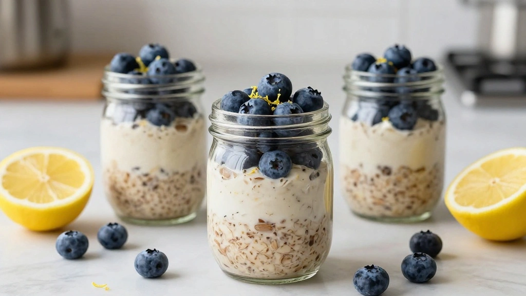 Lemon Blueberry Overnight Oats: A Healthy Breakfast for Busy Mornings - Step 7: Garnish Before Serving 1