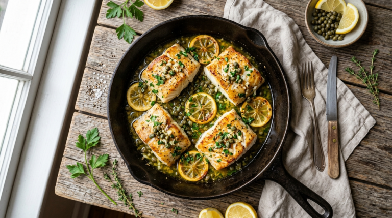 One Pan Lemon Garlic Cod Recipe (30 Minutes)