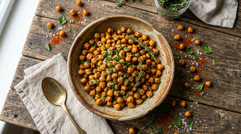 Crispy Roasted Chickpeas Recipe – Easy and Addictive