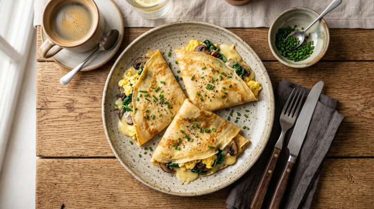 Savory Breakfast Crepes Recipe | Easy Morning Meal