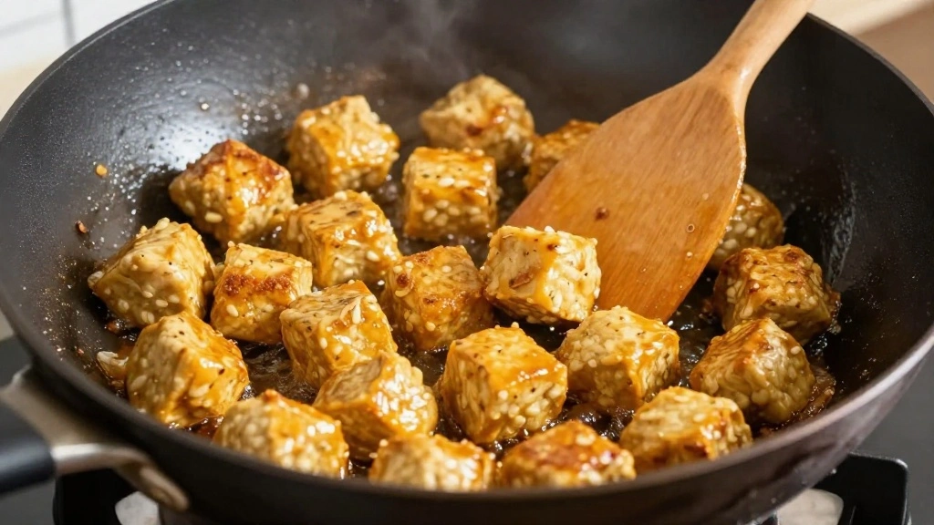 Marinated Tempeh Stir Fry Recipe - Step 5: Stir Fry Tempeh 1