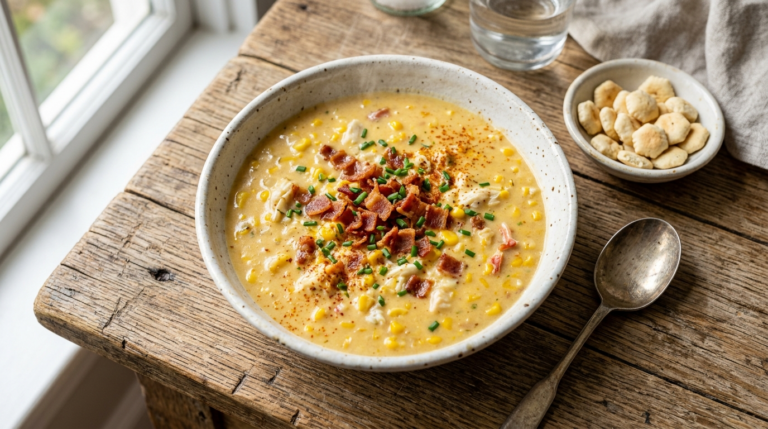 Corn Crab Chowder Recipe – Rich and Creamy Bowl